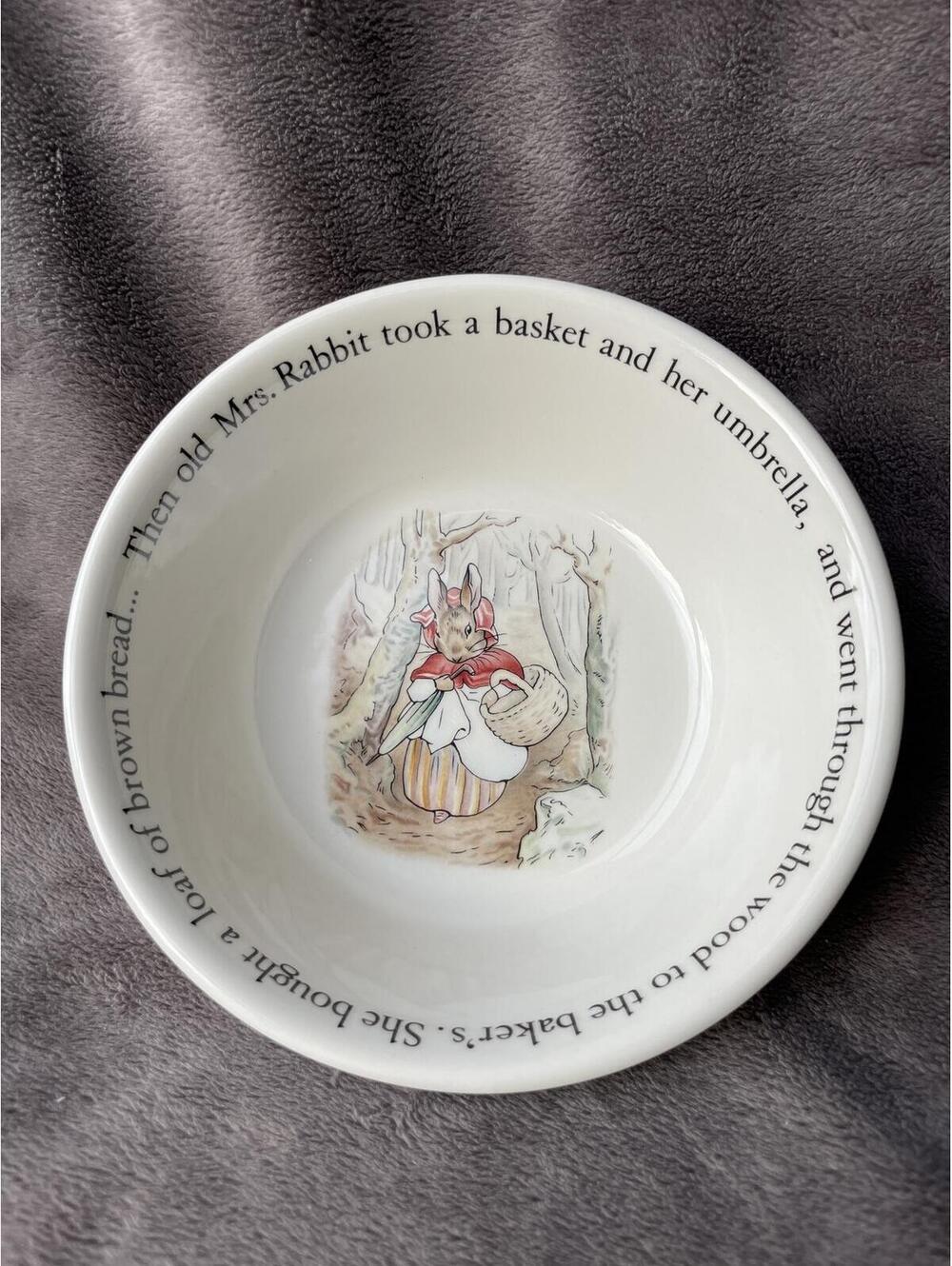Vintage Wedgwood Peter Rabbit 3pc Set Mug Bowl Plate Beatrix Potter England - Picture 4 of 9